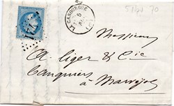 1870 - Cachet type 16 + G.C. 721