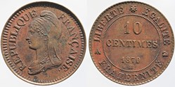 1870 - Troisième République - Epreuve - 10 c, Strasbourg