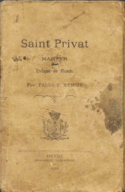 1922 - St Privat Martyr, Evêque de Mende