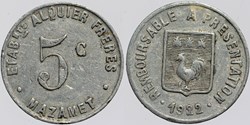 81 - Mazamet - 5 centimes