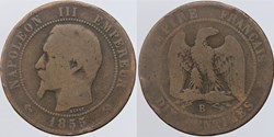F-133 - Second Empire - 10 centimes - 1855 B ancre