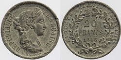 1848 - Seconde République - 20 frs., concours de Boivin