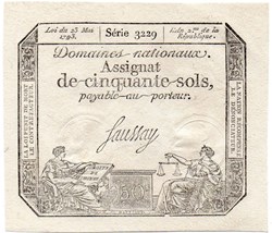 Assignat de 50 sols - 23 mai 1793