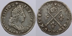 Dy 1567 - Louis XIV - 5 sols aux insignes - 1702 Aix
