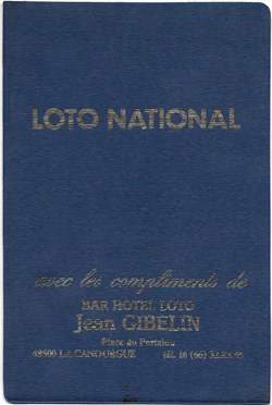 Pochette Loto National.