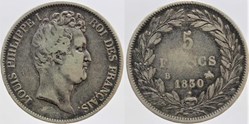 F-315 - Louis Philippe I - 5 francs - 1830 B