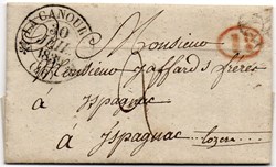 1839 - Cachet type 12 + K + décime rural