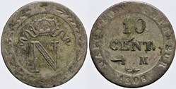 F-130 - Premier Empire - 10 centimes - 1808 M