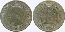 F-133 - Second Empire - 10 centimes - 1855 D ancre