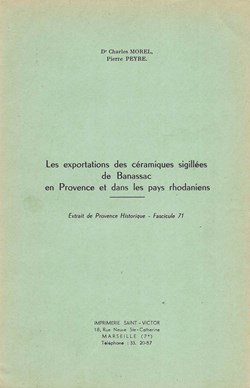 1968 - Les exportations des céramiques sigillées de Banassac