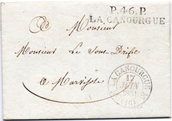 1831 - P46P / La Canourgue + cachet type 12
