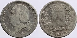 F-206 - Louis XVIII - 1 franc - 1824 Bayonne