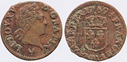 Dy 1701 - Louis XV - Liard - 1769, Metz