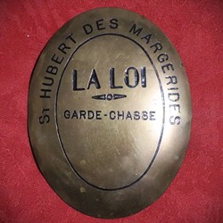 Plaque de garde-chasse particulier