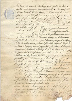 1886 - Extraits des minutes de greffe