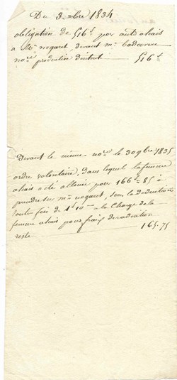 1835 - Obligation