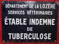 Plaque des services vétérinaires, Lozère.