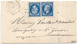 1867 - Cachet type 15 + G.C. 721