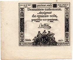 Assignat de 15 sols - 23 mai 1793
