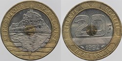 F-403 - Mont St-Michel - 20 fr. - 1992 (4c, V)