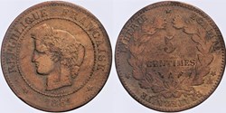 F-118 - Troisième République - Cérès - 5 c. - 1881 A