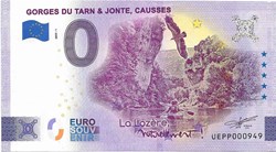 0 Euro souvenir - Gorges du Tarn & Jonte, Causses