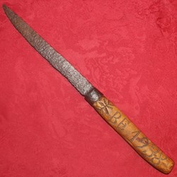 Couteau fixe d'Ernest Blacon à Fraissinet (Lozère)