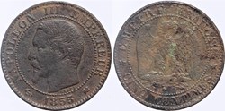 F-116 - Second Empire - 5 centimes - 1855 K ancre