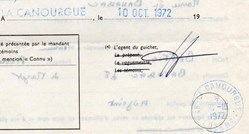 1972 - Type A9 (bleu) sur procuration