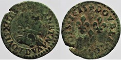 Dy 1360 - Louis XIII - Double tournois - 1615, Lyon