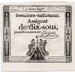 Assignat de 10 sous - 24 octobre 1792