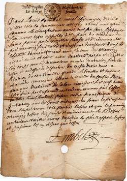 1676 - Rapport de Louis Combet Maître chirurgien