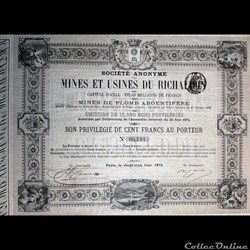 1874 - Mines et usines du Richaldon