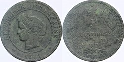 F-118 - Troisième République - Cérès - 5 c. - 1871 K