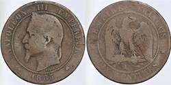 F-134 - Second Empire - 10 centimes - 1865 A