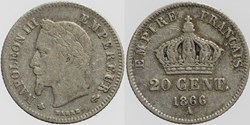 F-149 - Second Empire - 20 centimes - 1866 A