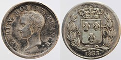 1833 - Henri V - Essai du 1/2 franc
