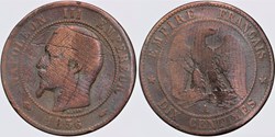 F-133 - Second Empire - 10 centimes - 1856 A + gravure