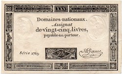 Assignat de 25 livres - 6 juin 1793