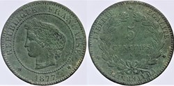 F-118 - Troisième République - Cérès - 5 c. - 1877 K