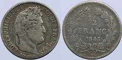 F-182 - Louis Philippe I - 1/2 franc - 1843 A