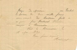 1930 - Reçu