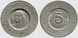 1909 - Rude - 5 c., essai