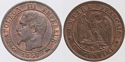F-102 - Second Empire - 1 centime - 1857 D