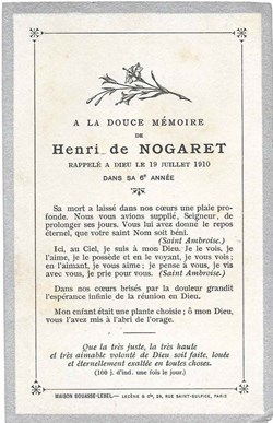 1910 - Faire-part