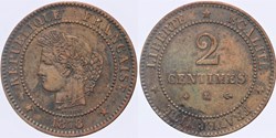 F-109 - Troisième République - Cérès - 2 c. - 1878 K