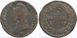 F-129 - Directoire - Décime - AN 5 Lyon