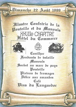 1999 - Menu