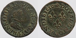 Dy 1273 - Henri IV - Double tournois - 1610, Paris