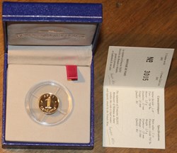 2001 - 1 centime or, B.U.